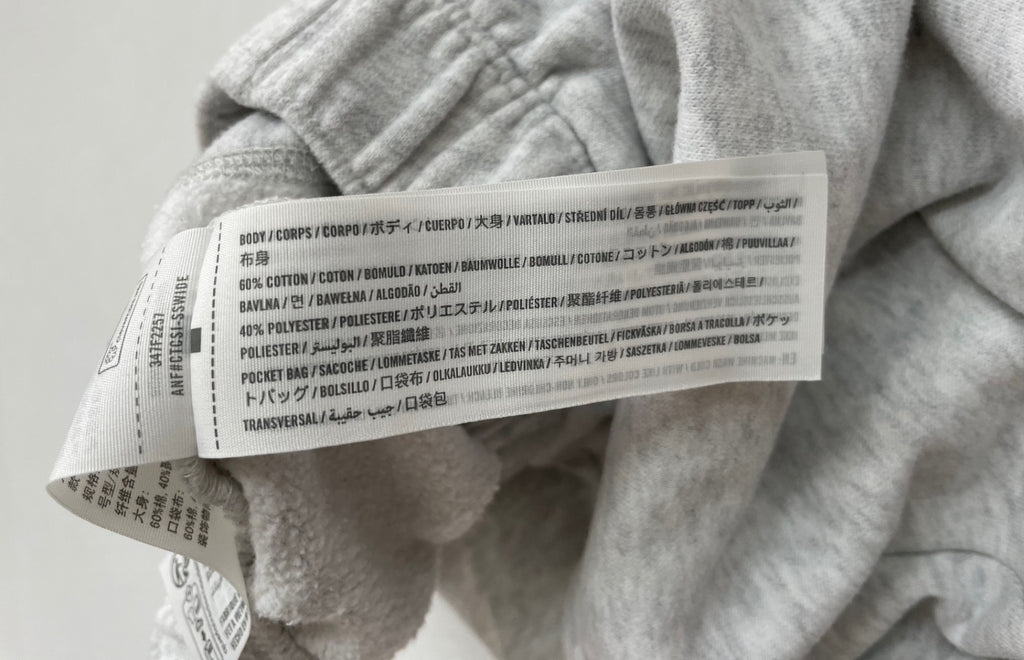 Hollister Sweatpants Small Light Gray Cotton and Polyester fleece
