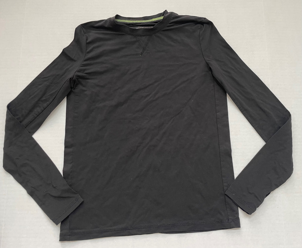 Cuddl Duds Tops Large Black Polyester, Spandex (exterior label indicates 92% polyester, 8% spandex)