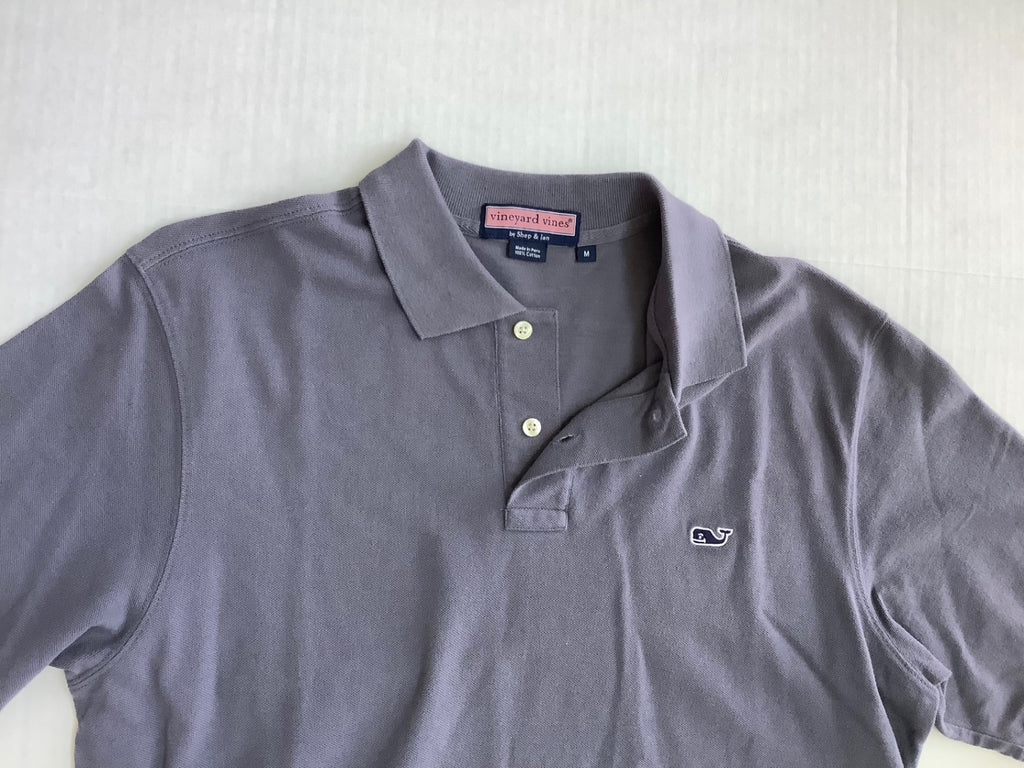 Vineyard Vines Tops Medium Blue Cotton (Pique Knit)