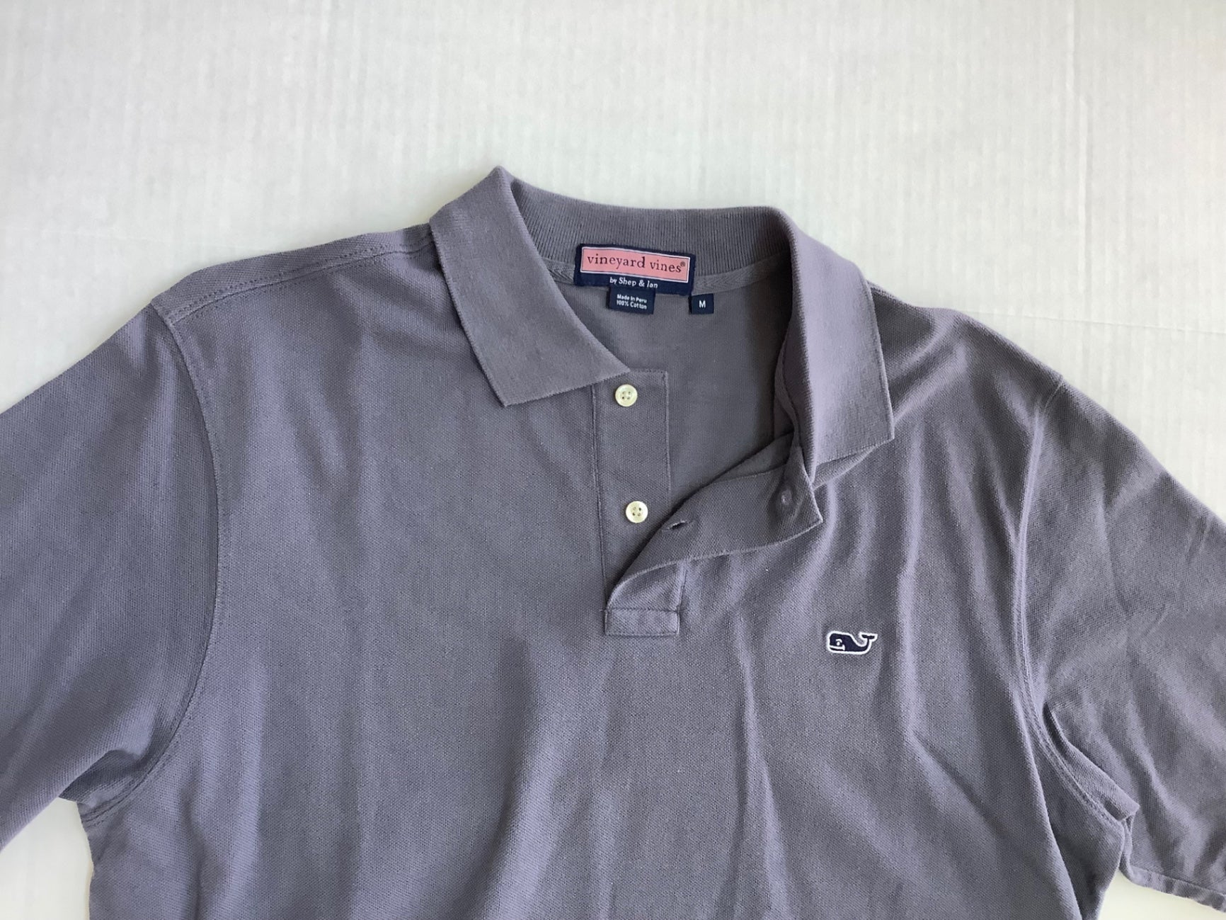 Vineyard Vines Tops Medium Blue Cotton (Pique Knit)