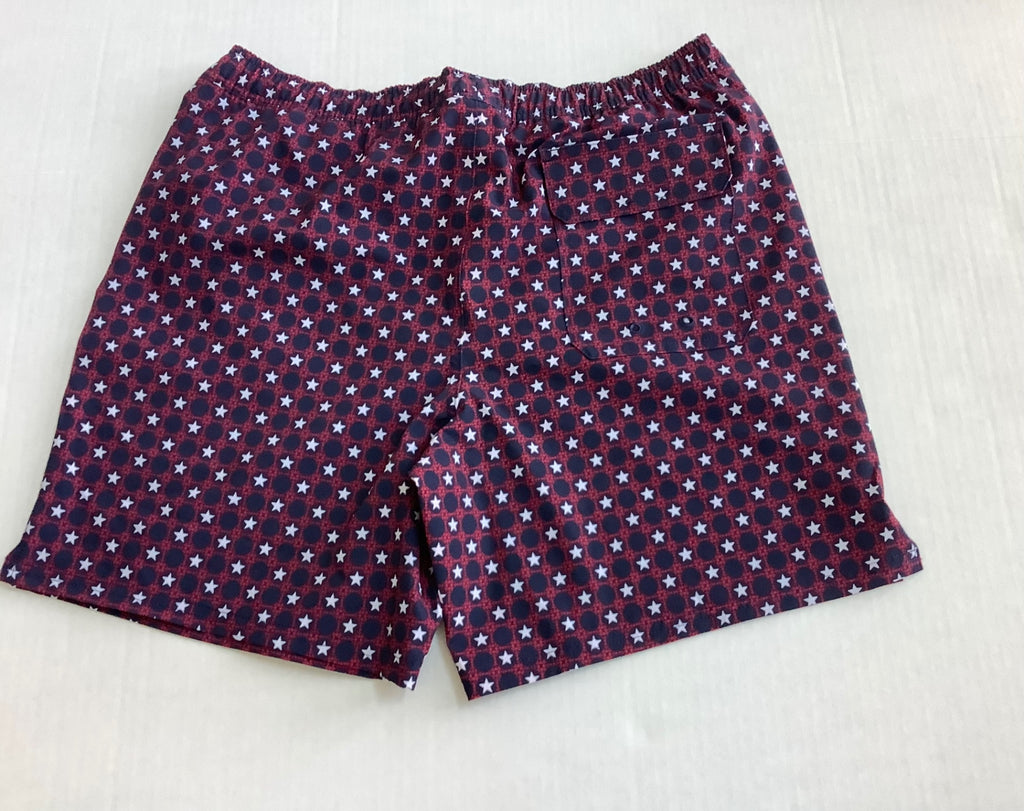 Vineyard Vines Swim Medium Red and Navy Blue Nylon/Polyester/Spandex