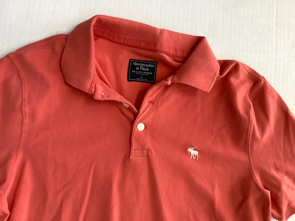 Abercrombie & Fitch Tops Large Coral Cotton/Elastane