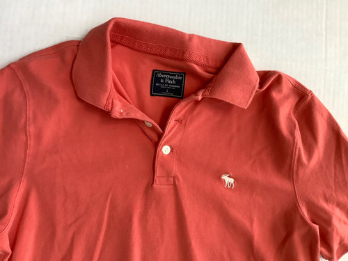 Abercrombie & Fitch Tops Large Coral Cotton/Elastane