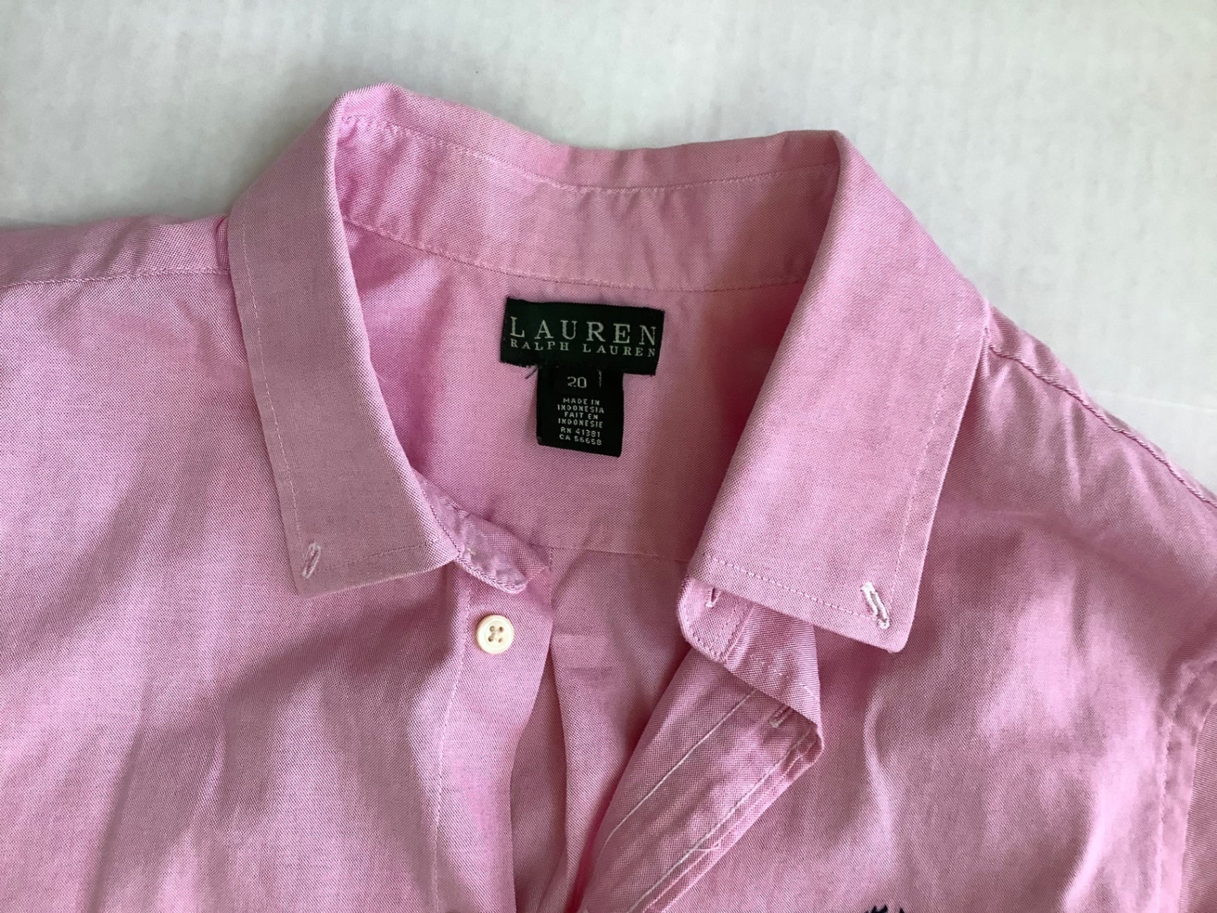 Lauren Ralph Lauren Tops 20 Pink Cotton Linen Blend, Polyester