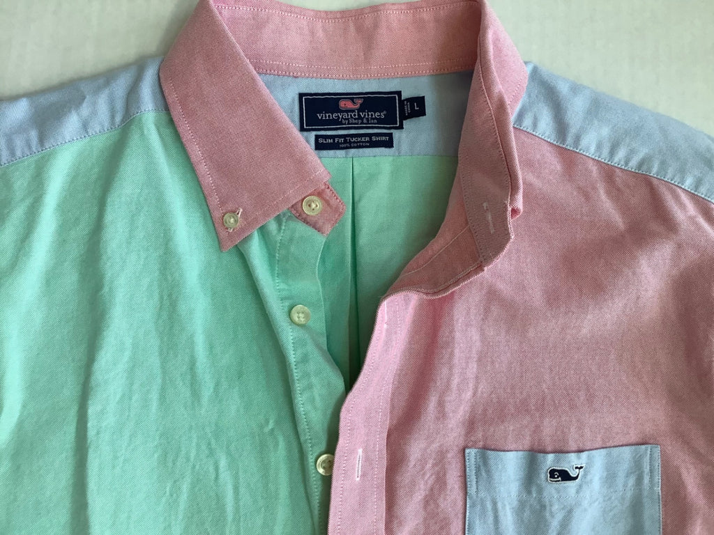 Vineyard Vines Tops Large Pastel color combination (pink, mint green, light blue) Cotton