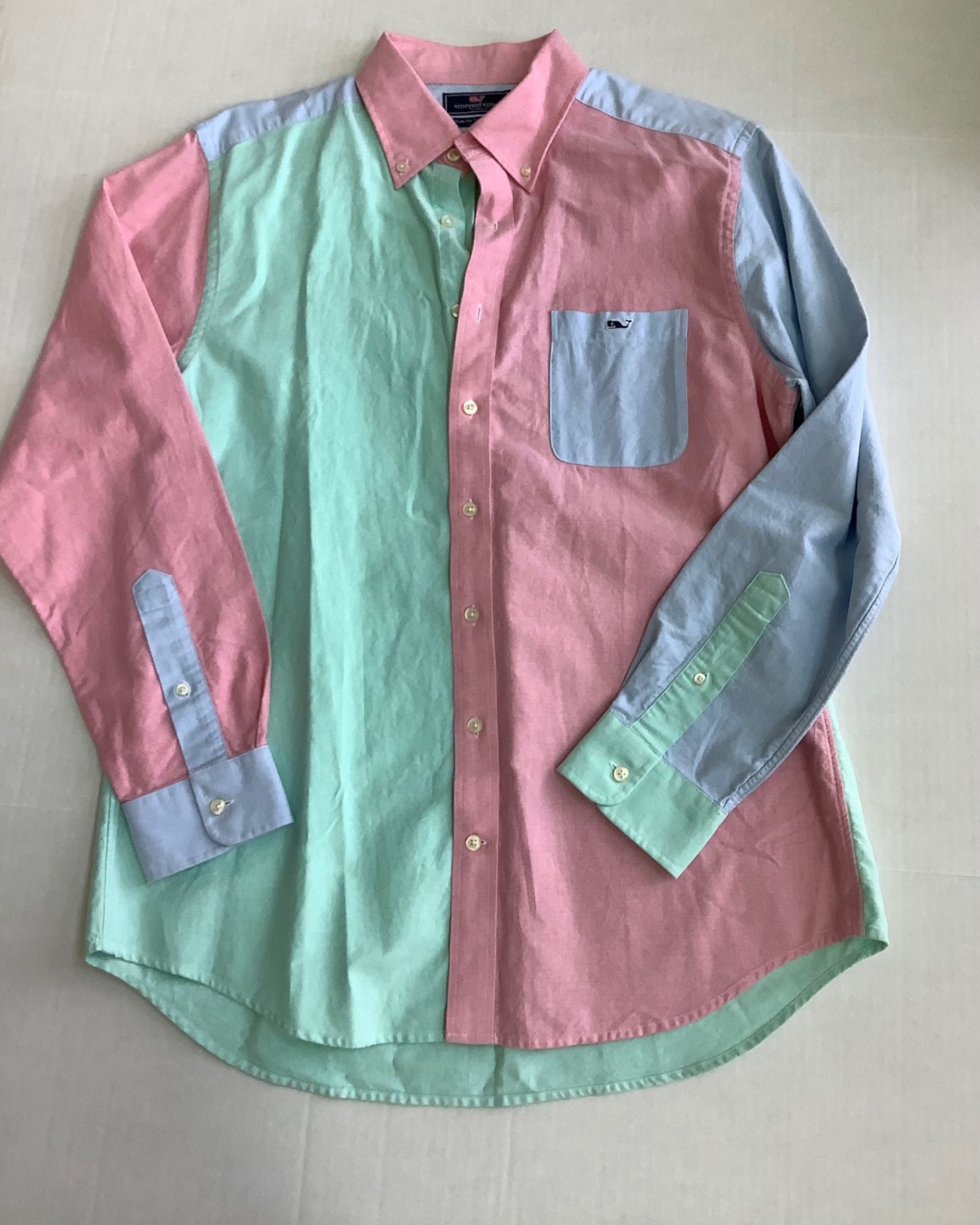 Vineyard Vines Tops Large Pastel color combination (pink, mint green, light blue) Cotton
