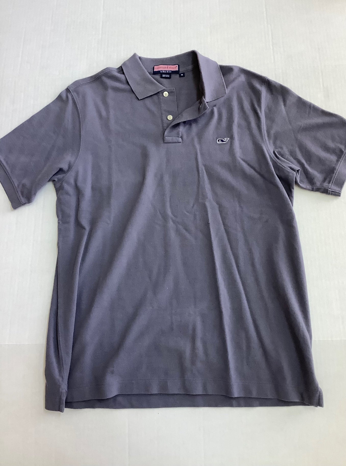Vineyard Vines Tops Medium Blue Cotton (Pique Knit)