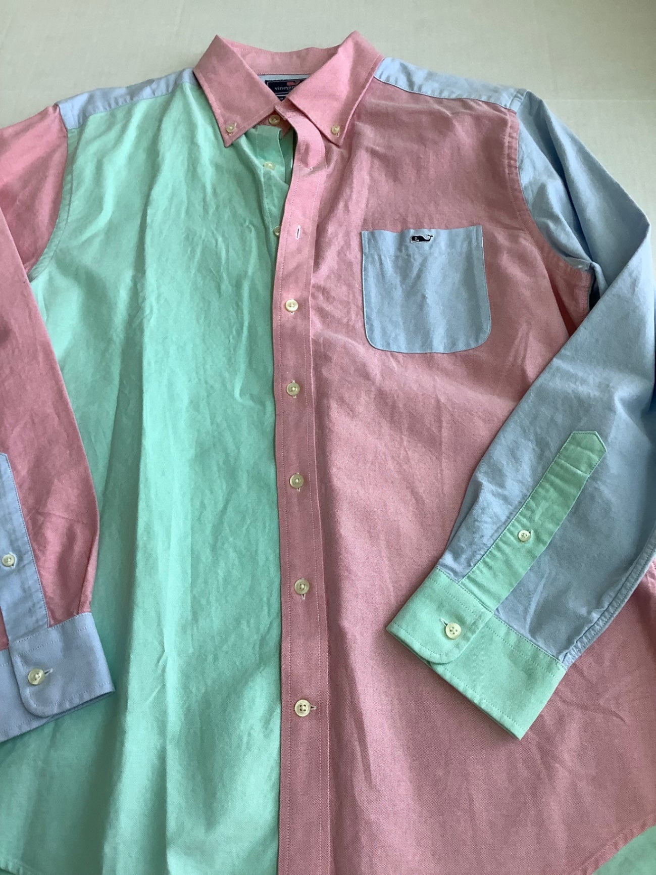 Vineyard Vines Tops Large Pastel color combination (pink, mint green, light blue) Cotton