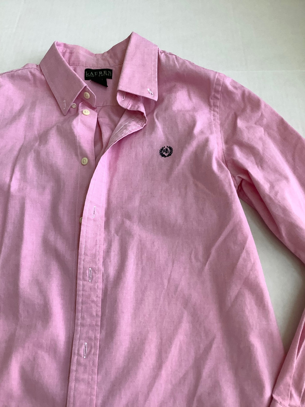 Lauren Ralph Lauren Tops 20 Pink Cotton Linen Blend, Polyester