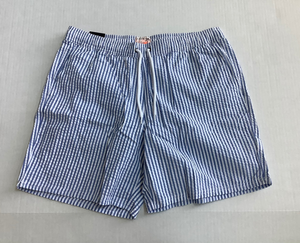 JCREW Swim Large Blue and white striped Cotton blend