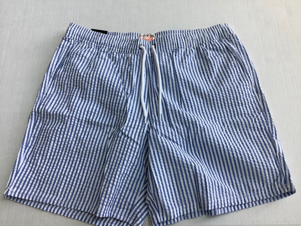 JCREW Swim Large Blue and white striped Cotton blend