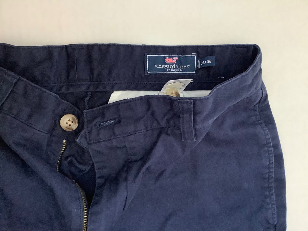 Vineyard Vines Pants 32W x 36L Navy blue Cotton, Polyester