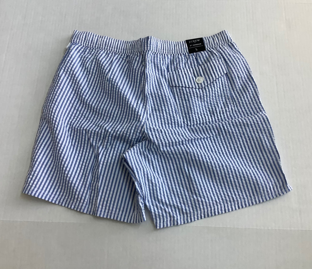 JCREW Swim Large Blue and white striped Cotton blend