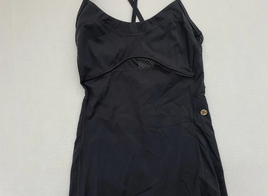 Manduka Romper Extra Small Black Synthetic, Mesh