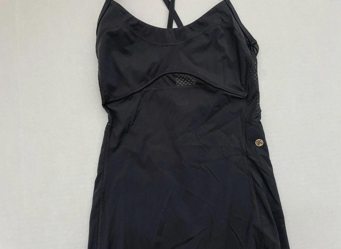 Manduka Romper Extra Small Black Synthetic, Mesh