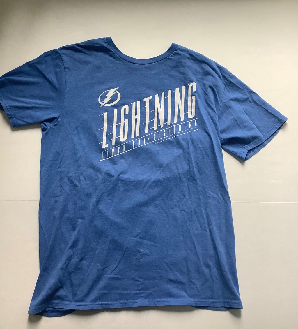 NHL Tops Large Blue Cotton, Polyester
