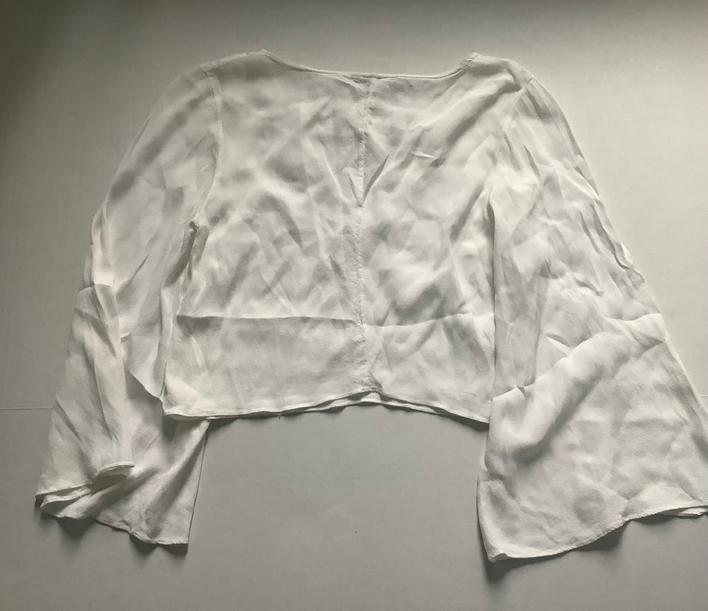 OH BOY! Tops Medium White Cotton, linen