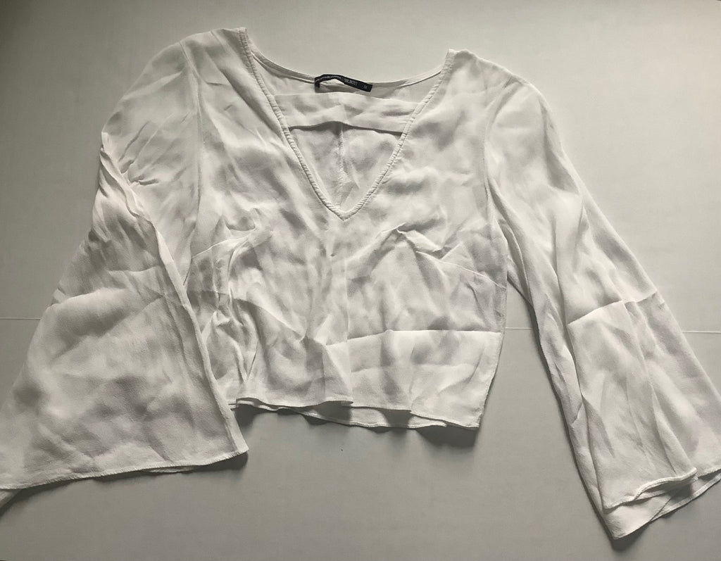 OH BOY! Tops Medium White Cotton, linen