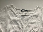 OH BOY! Tops Medium White Cotton, linen