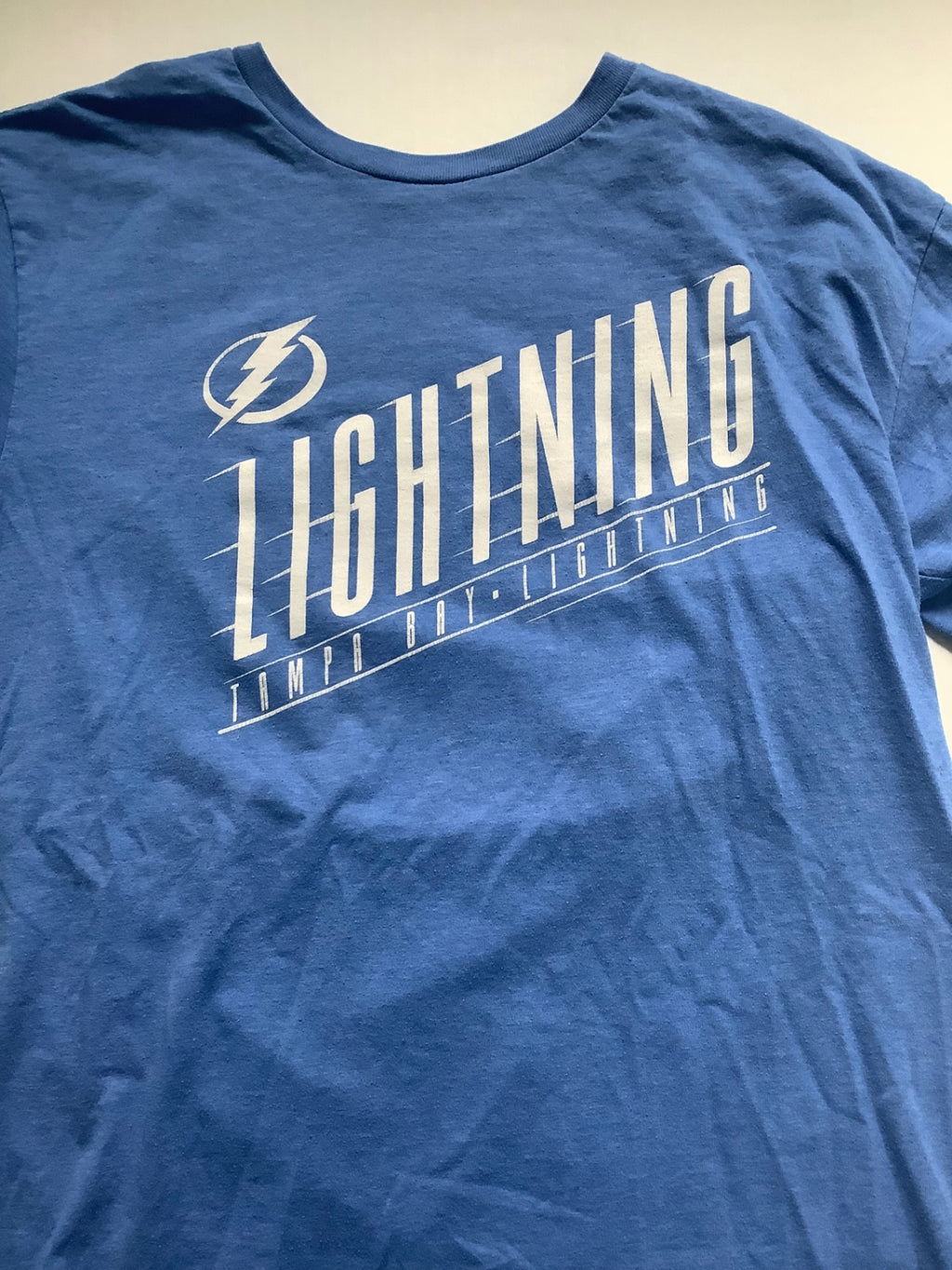 NHL Tops Large Blue Cotton, Polyester