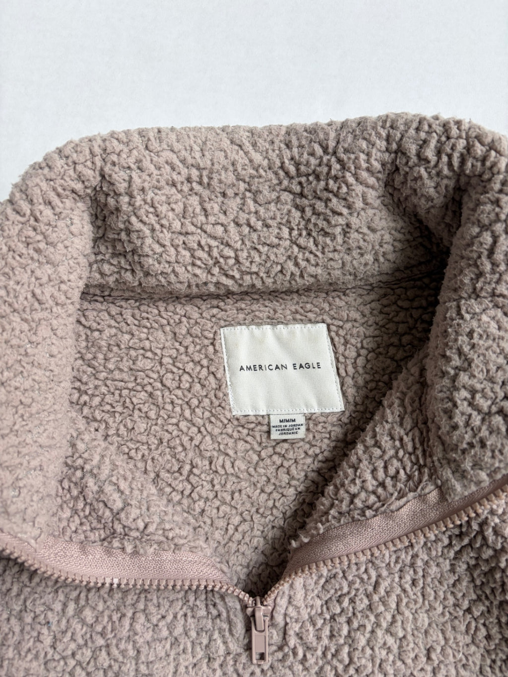 American Eagle Jackets/Coats Medium Beige Polyester fleece, Sherpa fleece