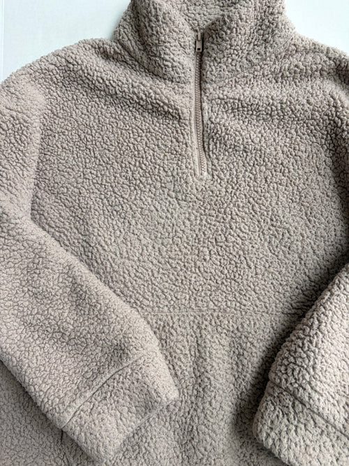 American Eagle Jackets/Coats Medium Beige Polyester fleece, Sherpa fleece