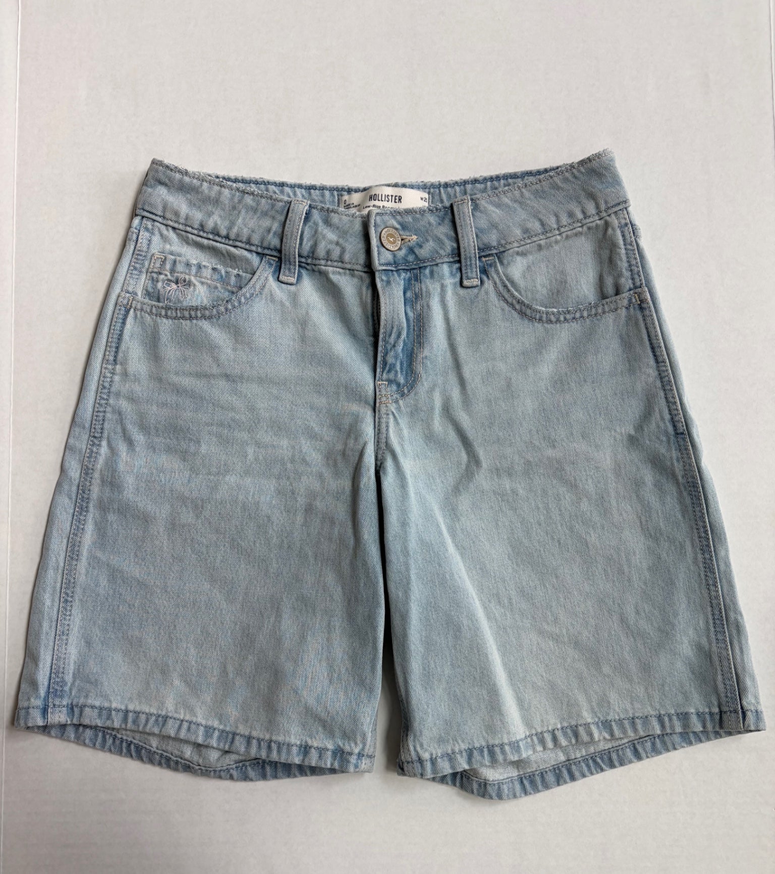 Hollister Jort Shorts W25 Light Blue Denim 