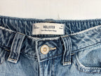 Hollister Low Rise Super Baggy Jeans W25 Blue Denim/Cotton/Polyester/Elastane