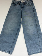 Hollister Low Rise Super Baggy Jeans W25 Blue Denim/Cotton/Polyester/Elastane