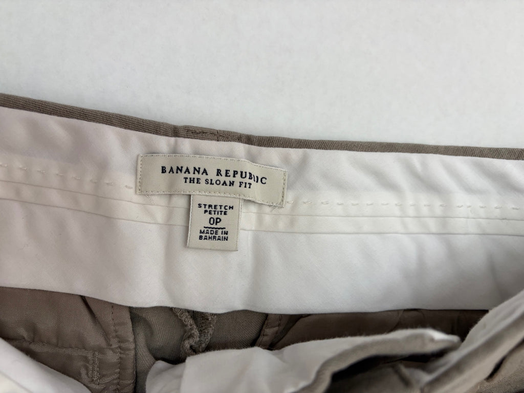 Banana Republic Pants 0 Petite Beige Viscose, Cotton, Spandex