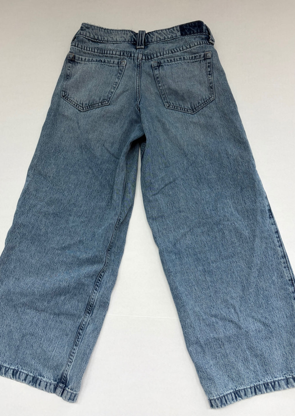 Hollister Low Rise Super Baggy Jeans W25 Blue Denim/Cotton/Polyester/Elastane