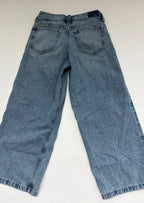 Hollister Low Rise Super Baggy Jeans W25 Blue Denim/Cotton/Polyester/Elastane