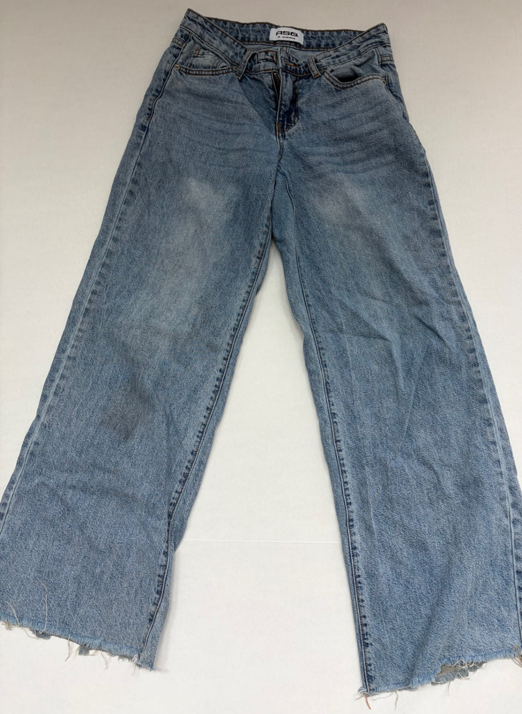 RSQ Low Rise Wide Leg Jeans 25 Light Blue Denim