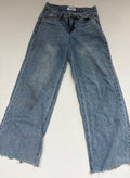 RSQ Low Rise Wide Leg Jeans 25 Light Blue Denim