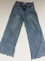 RSQ Low Rise Wide Leg Jeans 25 Light Blue Denim