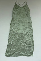 Mango Dresses/Rompers 4 Olive Green Silk/Satin-like fabric