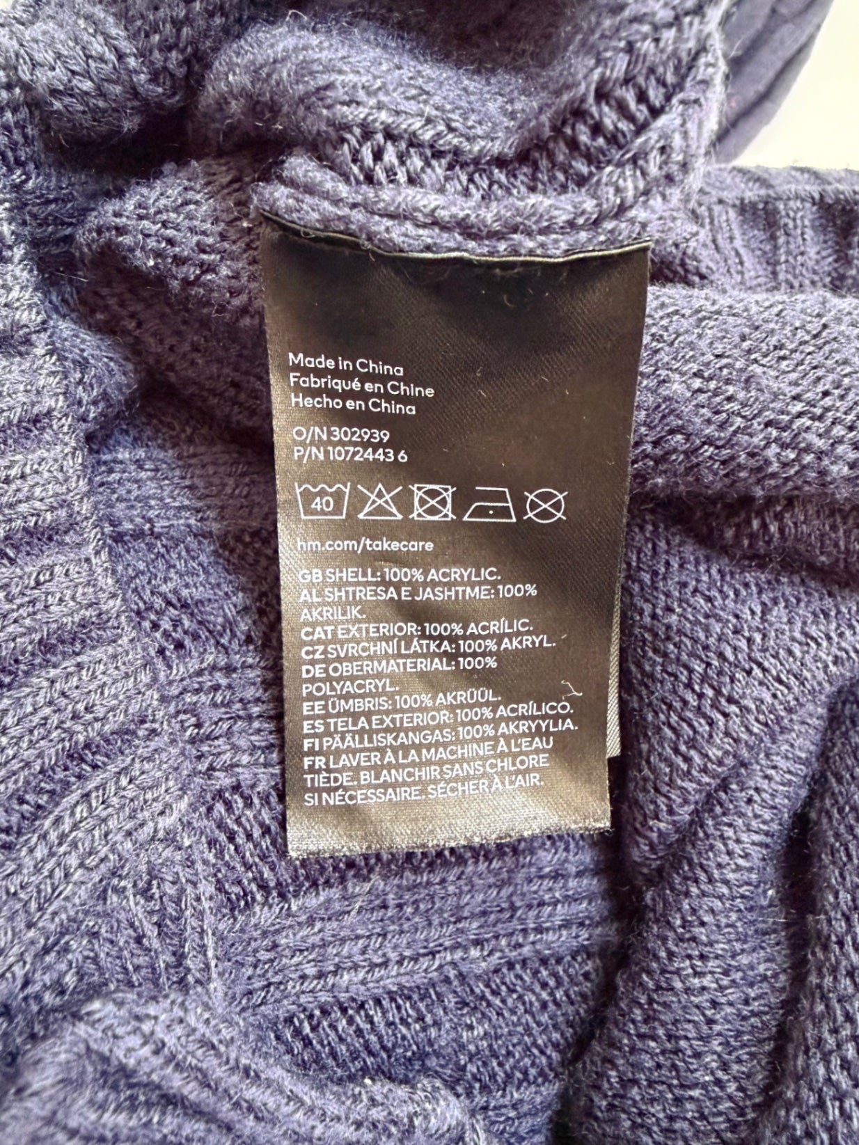 Divided Sweaters/Cardigans Medium Navy blueKnit, acrylic