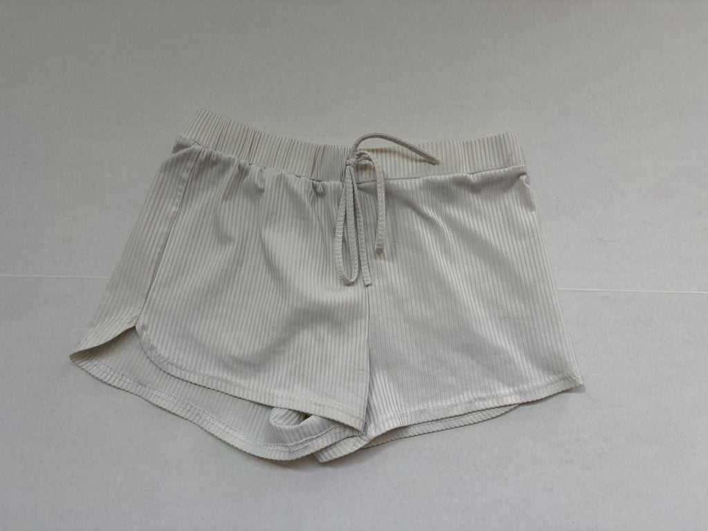 Unbranded Shorts Small White Ribbed Knit