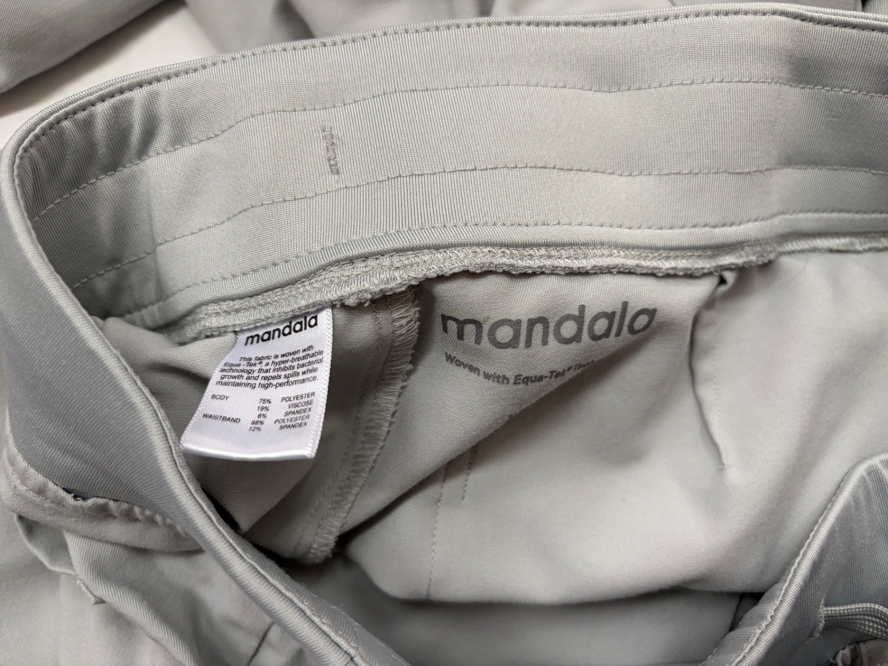 Mandala Scrubs Extra Extra Small Light Gray Polyester/Viscose/Spandex