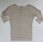Express Sweaters/Cardigans Medium Beige Rayon, Polyester, Metallic knit