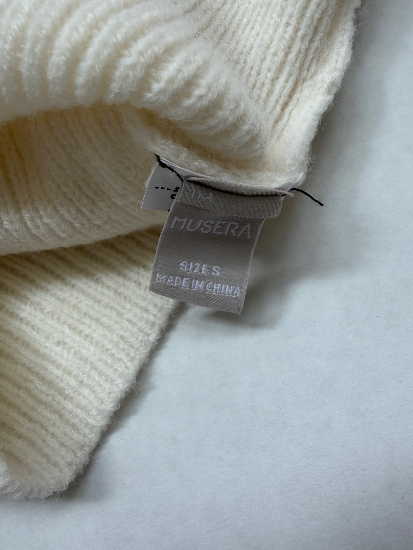 MUSERA Sweaters/Cardigans Small Cream/Off-white Cable Knit