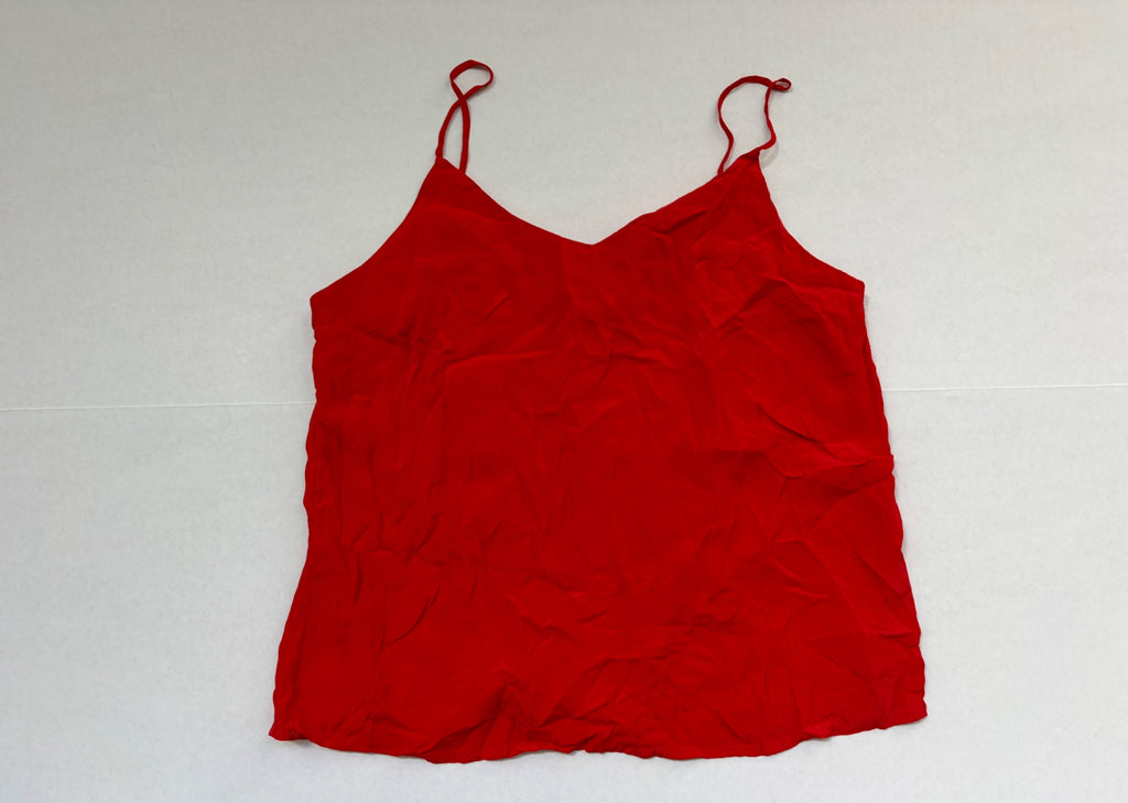 NINE WEST Tops Extra Small Red Rayon, Silk
