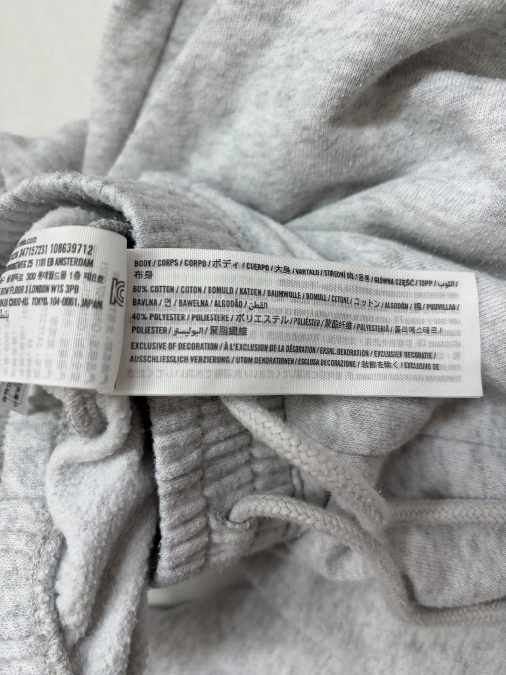 Hollister Sweatpants Medium Gray Cotton, Polyester