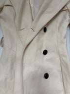 Express Jackets/Coats Extra Small Cream Wool, Polyester, Viscose