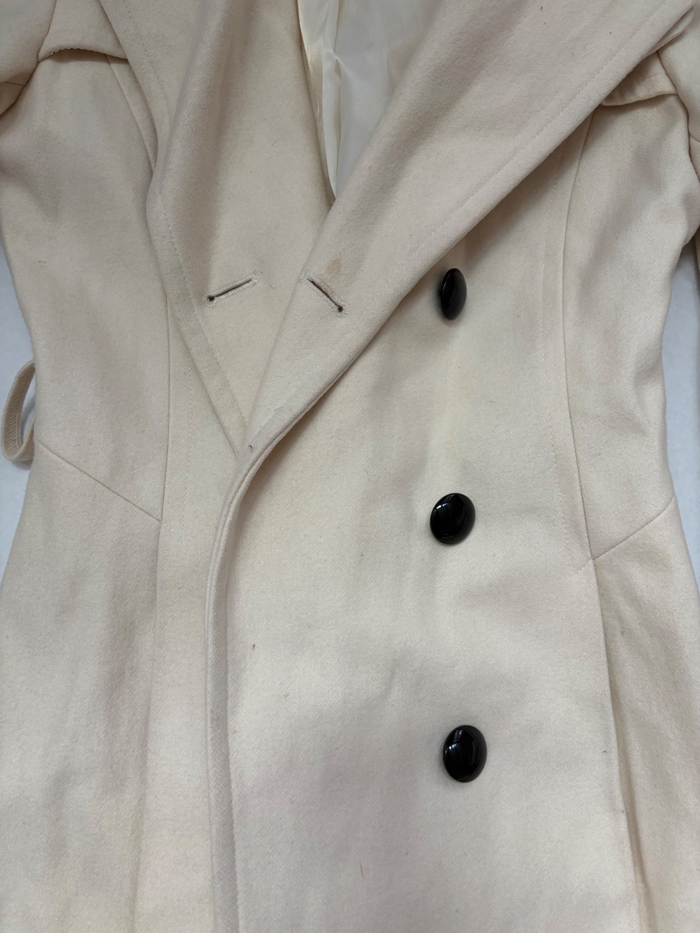 Express Jackets/Coats Extra Small Cream Wool, Polyester, Viscose