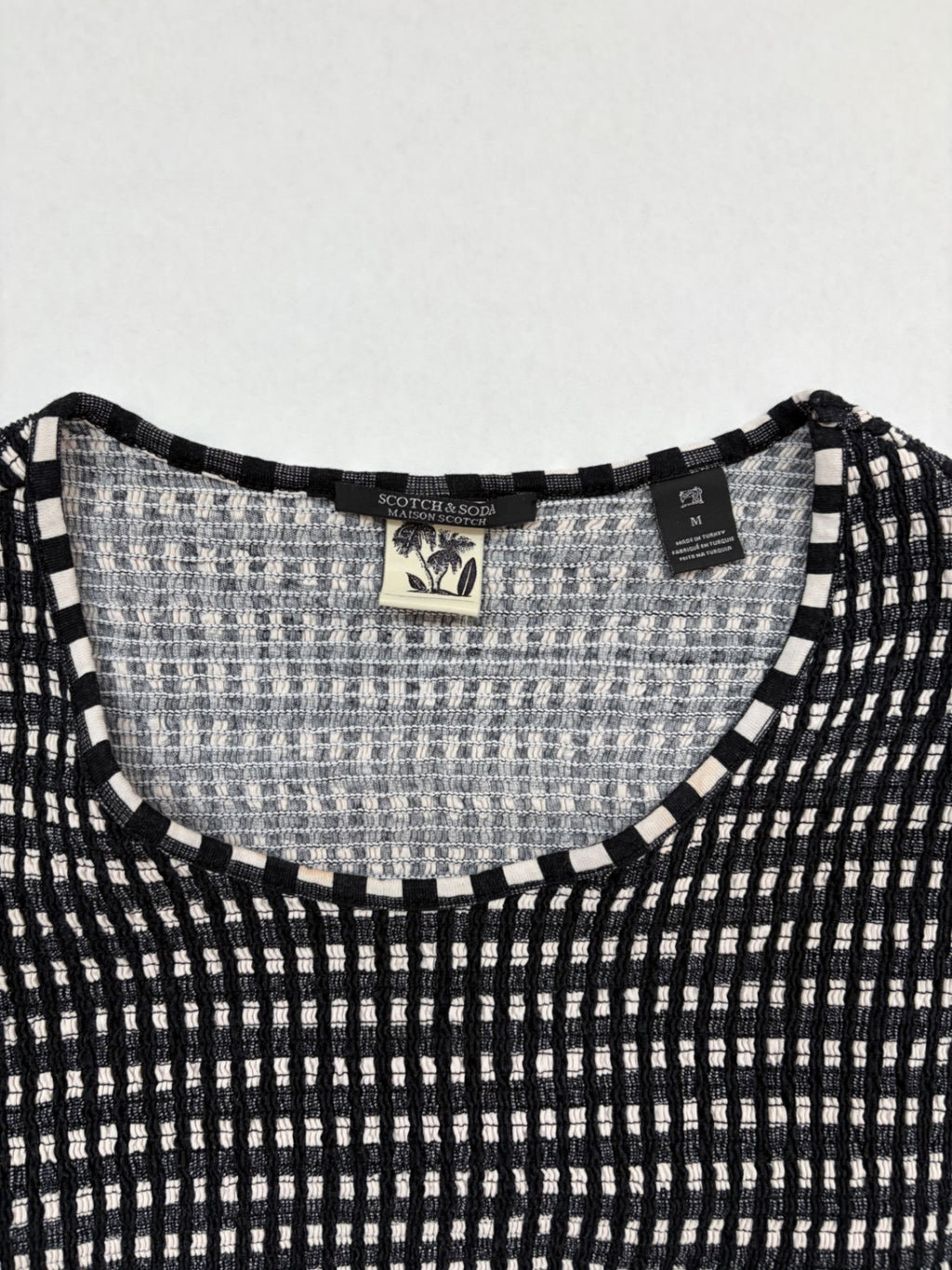 Scotch & Soda Tops Medium Black and white Cotton, woven fabric