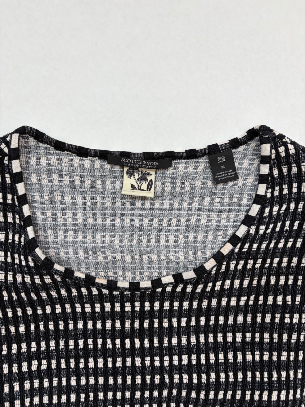 Scotch & Soda Tops Medium Black and white Cotton, woven fabric