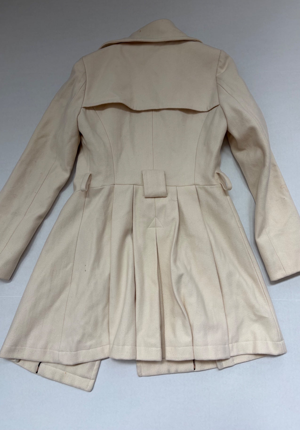Express Jackets/Coats Extra Small Cream Wool, Polyester, Viscose