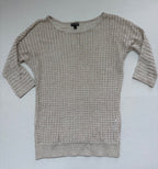 Express Sweaters/Cardigans Medium Beige Rayon, Polyester, Metallic knit