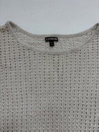 Express Sweaters/Cardigans Medium Beige Rayon, Polyester, Metallic knit